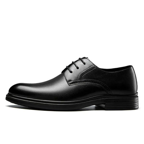 Low cut lace up genuine cowhide formal business leather shoes