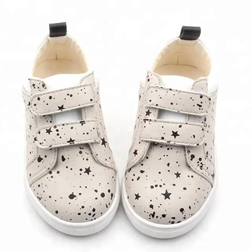 Double belt star shaped upper baby shoes 